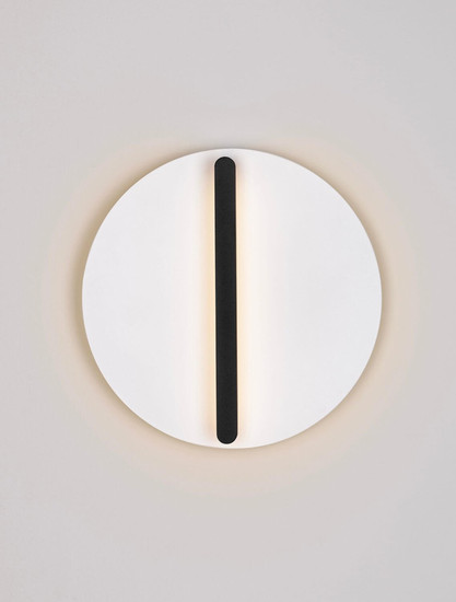 Nova Luce LED Wandleuchte Nalu dimmbar 20W warmweiss 2700K Schwarz Weiß Stahl Aluminium Ø30cm 9580581
