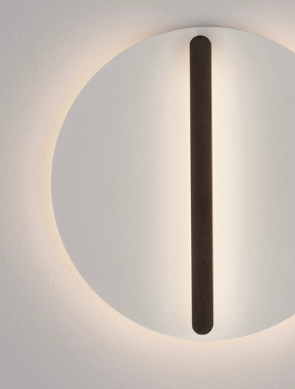 Nova Luce LED Wandleuchte Nalu dimmbar 20W warmweiss 2700K Schwarz Weiß Stahl Aluminium Ø30cm 9580581