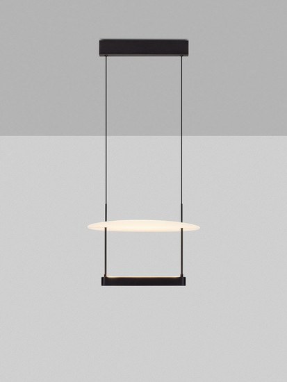 Nova Luce LED Pendelleuchte Diona dimmbar 29W warmweiss 3000K Schwarz Weiß Aluminium 40x40cm 9580671