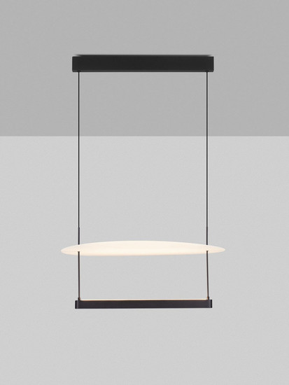 Nova Luce LED Pendelleuchte Diona dimmbar 40W warmweiss 3000K Schwarz Weiß Aluminium 60x60cm 9580672