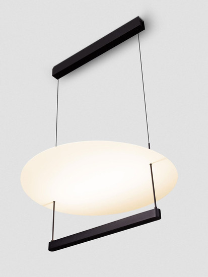 Nova Luce LED Pendelleuchte Diona dimmbar 40W warmweiss 3000K Schwarz Weiß Aluminium 60x60cm 9580672