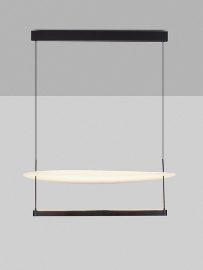 Nova Luce LED Pendelleuchte Diona dimmbar 55W warmweiss 3000K Schwarz Weiß Aluminium 80x80cm 9580673