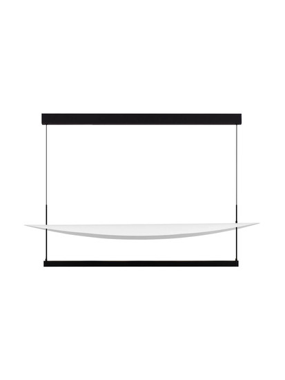 Nova Luce LED Pendelleuchte Diona dimmbar 81W warmweiss 3000K Schwarz Weiß Aluminium 120x30cm 9580677