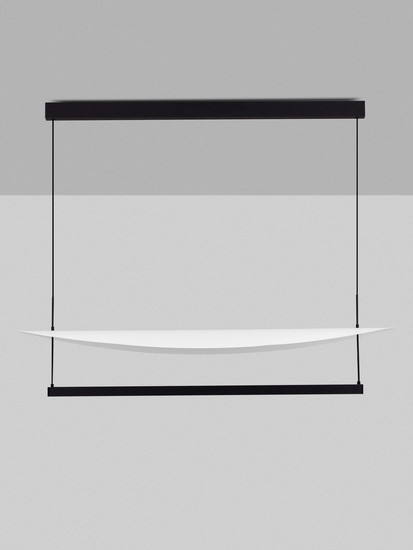 Nova Luce LED Pendelleuchte Diona dimmbar 81W warmweiss 3000K Schwarz Weiß Aluminium 120x30cm 9580677