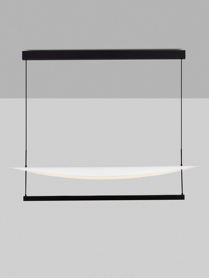 Nova Luce LED Pendelleuchte Diona dimmbar 81W warmweiss 3000K Schwarz Weiß Aluminium 120x30cm 9580677