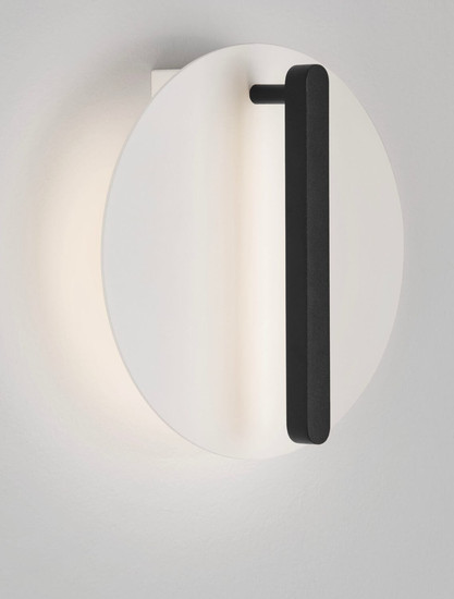Nova Luce LED Wandleuchte Nalu dimmbar 15W warmweiss 3000K Schwarz Weiß Stahl Aluminium Ø20cm 9580680