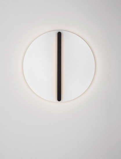 Nova Luce LED Wandleuchte Nalu dimmbar 28W warmweiss 3000K Schwarz Weiß Stahl Aluminium Ø40cm 9580682