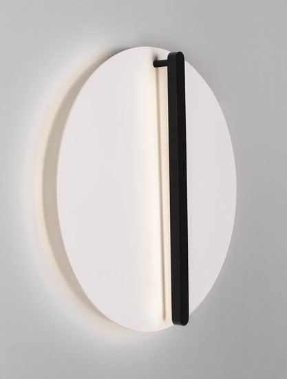 Nova Luce LED Wandleuchte Nalu dimmbar 28W warmweiss 3000K Schwarz Weiß Stahl Aluminium Ø40cm 9580682