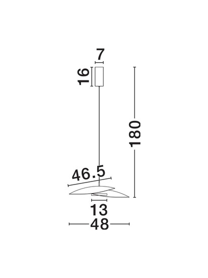 Nova Luce LED Pendelleuchte Olea dimmbar 22W warmweiss 3000K Weiß Aluminium Ø48cm 9580697