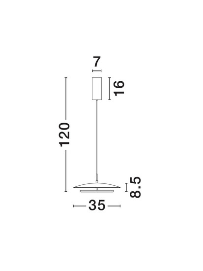 Nova Luce LED Pendelleuchte Olos dimmbar 21W warmweiss 3000K Weiß Chrom Glas Aluminium Ø35cm 9580700