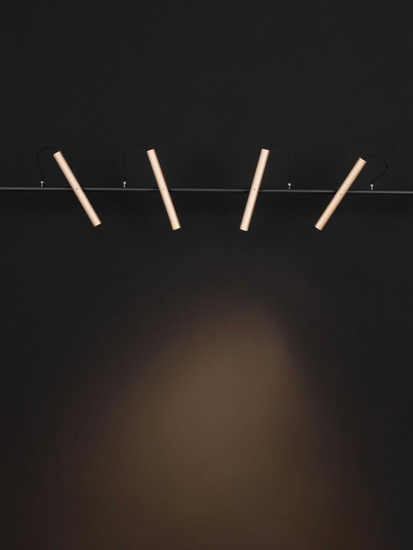 Nova Luce LED Pendelleuchte Prato dimmbar 33W warmweiss 3000K Champagnergold Schwarz Aluminium 150x9cm 9580925