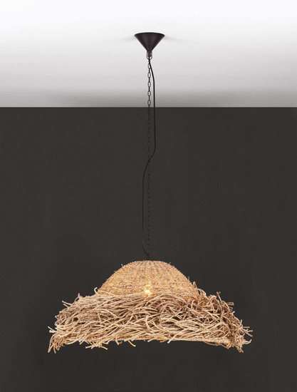 Nova Luce Pendelleuchte Natu E27 Natur Seegras Ø65cm 9586513