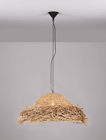 Nova Luce Pendelleuchte Natu E27 Natur Seegras Ø65cm 9586513