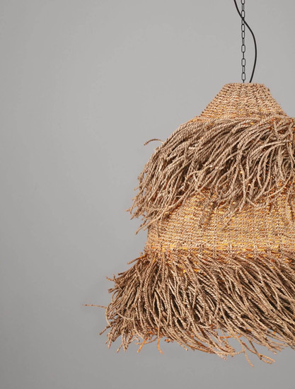 Nova Luce Pendelleuchte Hay 3-flammig 3xE27 Natur Rattan Ø55cm 9586514