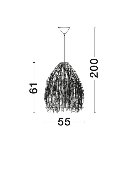 Nova Luce Pendelleuchte Hay 3-flammig 3xE27 Natur Rattan Ø55cm 9586514