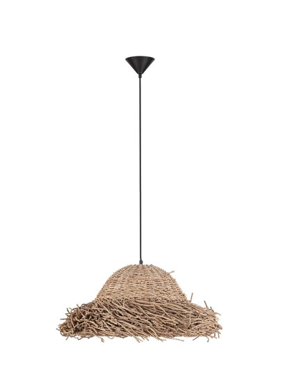 Nova Luce Pendelleuchte Natu 3-flammig 3xE27 Natur Seegras Ø52,5cm 9586515