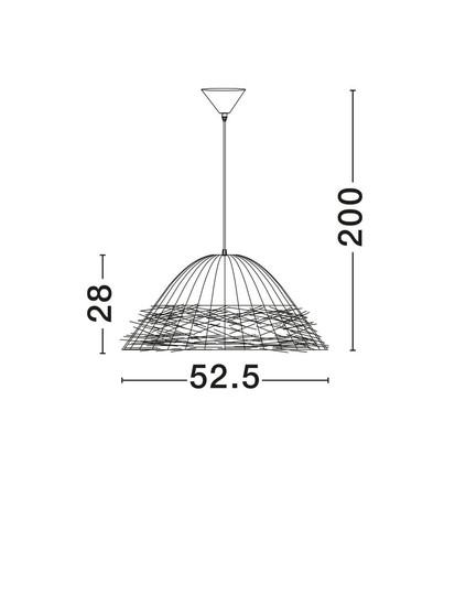 Nova Luce Pendelleuchte Natu 3-flammig 3xE27 Natur Seegras Ø52,5cm 9586515