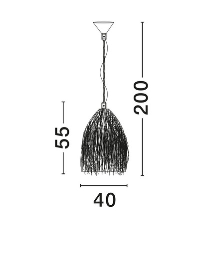 Nova Luce Pendelleuchte Hay E27 Natur Rattan Ø40cm 9586516