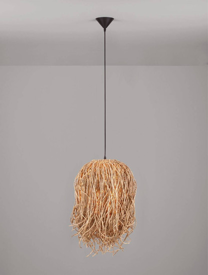 Nova Luce Pendelleuchte Hay E27 Natur Rattan Ø35cm 9586517
