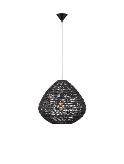 Nova Luce Pendelleuchte Melody E27 Schwarz Rattan Ø50cm 9586518