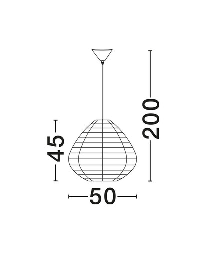 Nova Luce Pendelleuchte Melody E27 Schwarz Rattan Ø50cm 9586518