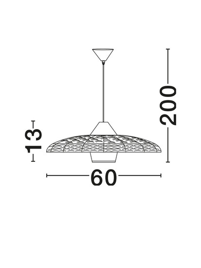Nova Luce Pendelleuchte Capa E27 Natur Schwarz Braun Rattan Ø60cm 9586519