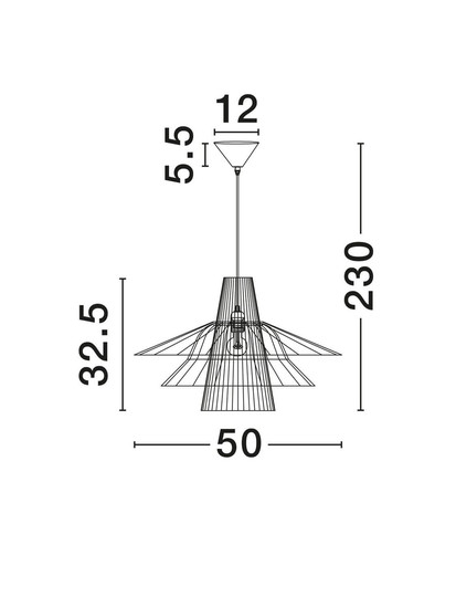 Nova Luce Pendelleuchte Kao E27 Natur Orange Weiß Stahl Rattan Ø50cm 9586600