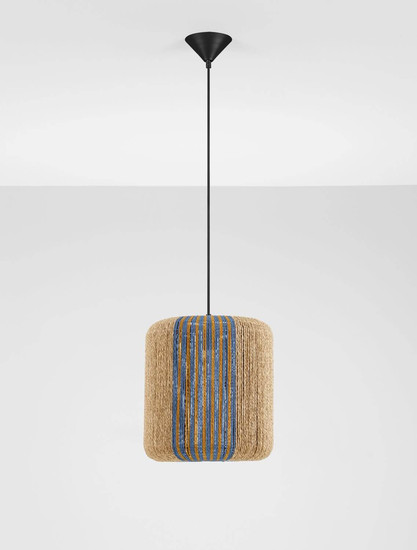 Nova Luce Pendelleuchte Abby E27 Mehrfarbig Stahl Seil Ø33x36,5cm 9586604