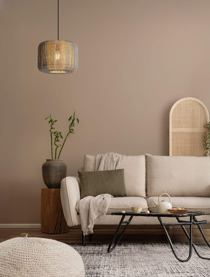 Nova Luce Pendelleuchte Abby E27 Mehrfarbig Stahl Seil Ø33x25cm 9586606