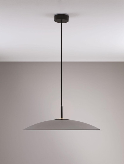 Nova Luce LED Pendelleuchte Polifemo 17W Rauchgrau Schwarz Glas Metall Ø60cm 9620140