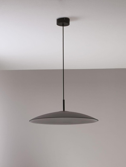 Nova Luce LED Pendelleuchte Polifemo 17W Rauchgrau Schwarz Glas Metall Ø60cm 9620140