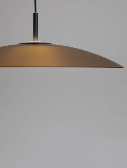 Nova Luce LED Pendelleuchte Polifemo 17W warmweiss 3000K Mokka Schwarz Glas Metall Ø60cm 9620141