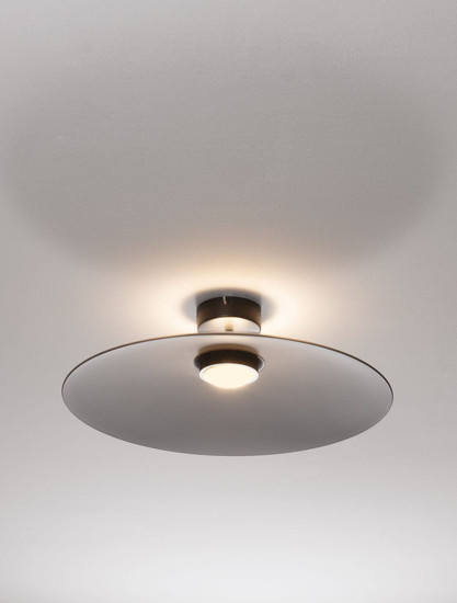 Nova Luce LED Deckenleuchte Polifemo 17W warmweiss 3000K Rauchgrau Schwarz Glas Metall Ø60cm 9620142