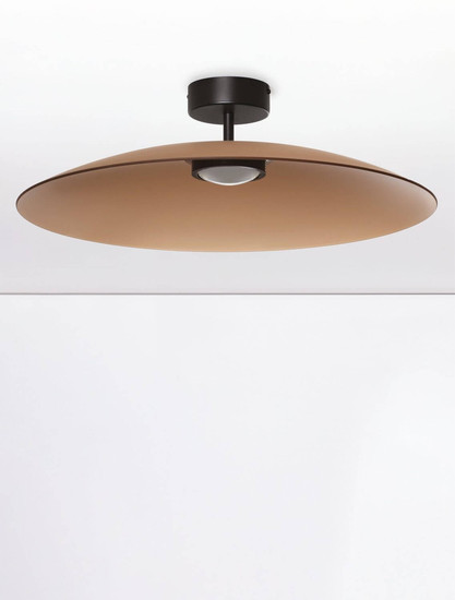 Nova Luce LED Deckenleuchte Polifemo 17W warmweiss 3000K Mokka Schwarz Glas Metall Ø60cm 9620143