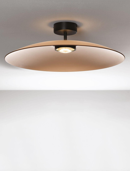 Nova Luce LED Deckenleuchte Polifemo 17W warmweiss 3000K Mokka Schwarz Glas Metall Ø60cm 9620143