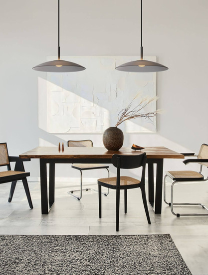 Nova Luce LED Pendelleuchte Polifemo 12W warmweiss 3000K Rauchgrau Schwarz Glas Metall Ø40cm 9620144