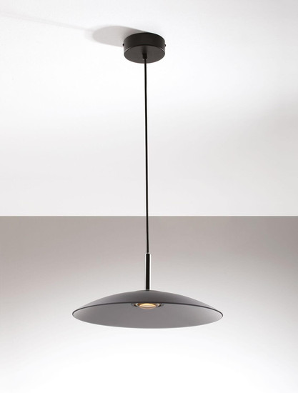 Nova Luce LED Pendelleuchte Polifemo 12W warmweiss 3000K Rauchgrau Schwarz Glas Metall Ø40cm 9620144