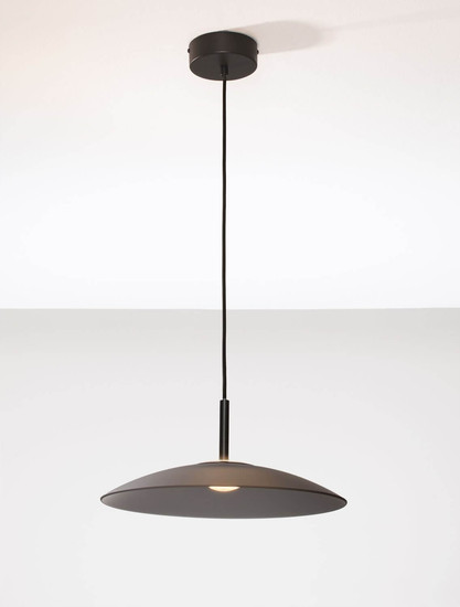 Nova Luce LED Pendelleuchte Polifemo 12W warmweiss 3000K Rauchgrau Schwarz Glas Metall Ø40cm 9620144