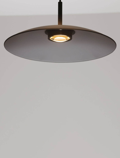 Nova Luce LED Pendelleuchte Polifemo 12W warmweiss 3000K Rauchgrau Schwarz Glas Metall Ø40cm 9620144
