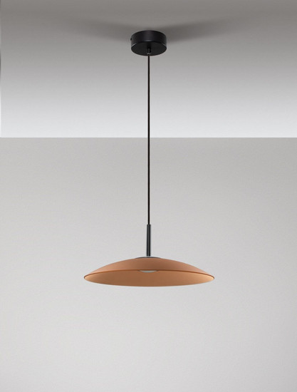 Nova Luce LED Pendelleuchte Polifemo 12W warmweiss 3000K Mokka Schwarz Glas Metall Ø40cm 9620145
