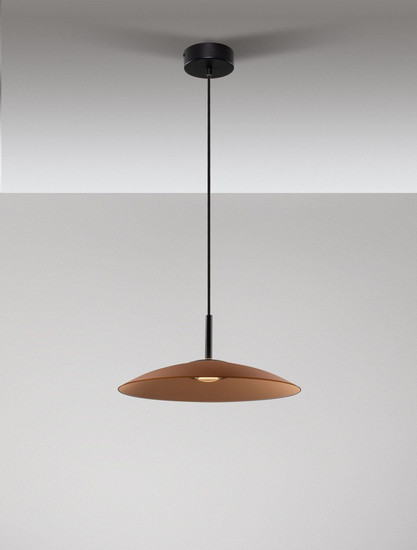 Nova Luce LED Pendelleuchte Polifemo 12W warmweiss 3000K Mokka Schwarz Glas Metall Ø40cm 9620145