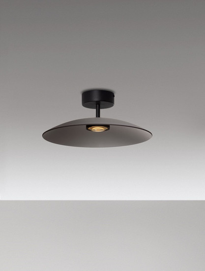 Nova Luce LED Deckenleuchte Polifemo 12W warmweiss 3000K Schwarz Rauchgrau Glas Metall Ø40cm 9620146