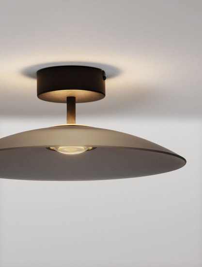 Nova Luce LED Deckenleuchte Polifemo 12W warmweiss 3000K Schwarz Rauchgrau Glas Metall Ø40cm 9620146