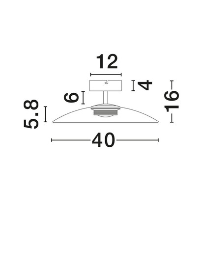 Nova Luce LED Deckenleuchte Polifemo 12W warmweiss 3000K Schwarz Rauchgrau Glas Metall Ø40cm 9620146