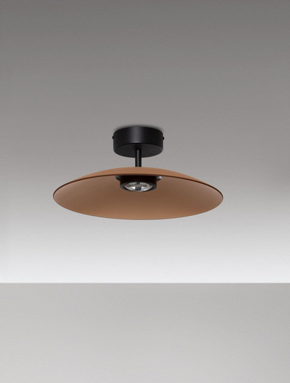 Nova Luce LED Deckenleuchte Polifemo 12W warmweiss 3000K Mokka Schwarz Glas Metall Ø40cm 9620147