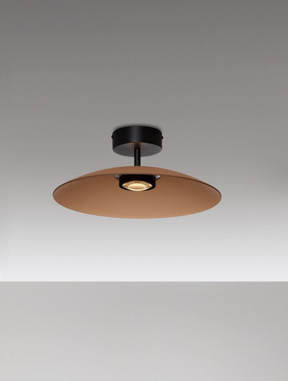 Nova Luce LED Deckenleuchte Polifemo 12W warmweiss 3000K Mokka Schwarz Glas Metall Ø40cm 9620147