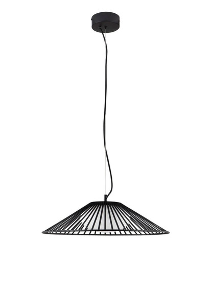 Nova Luce LED Pendelleuchte Brume 13W warmweiss 3000K Schwarz Opal Glas Metall Ø50cm 9620149