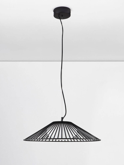 Nova Luce LED Pendelleuchte Brume 13W warmweiss 3000K Schwarz Opal Glas Metall Ø50cm 9620149