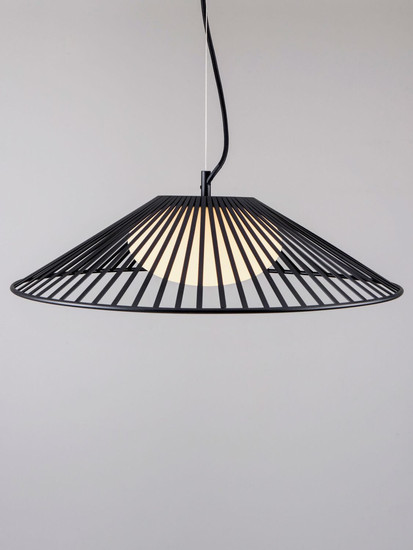 Nova Luce LED Pendelleuchte Brume 13W warmweiss 3000K Schwarz Opal Glas Metall Ø50cm 9620149