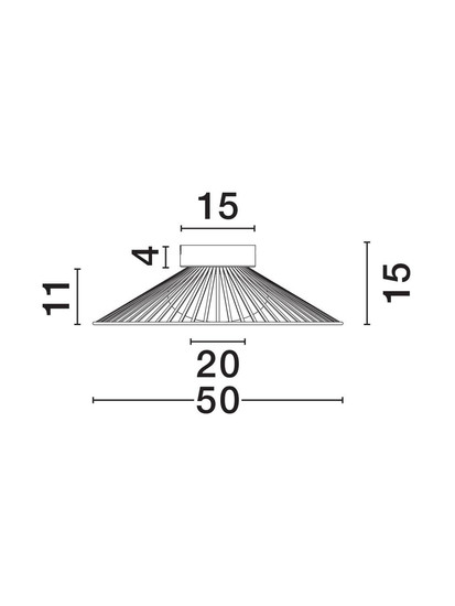 Nova Luce LED Deckenleuchte Brume 13W warmweiss 3000K Schwarz Opal Glas Metall Ø50cm 9620150